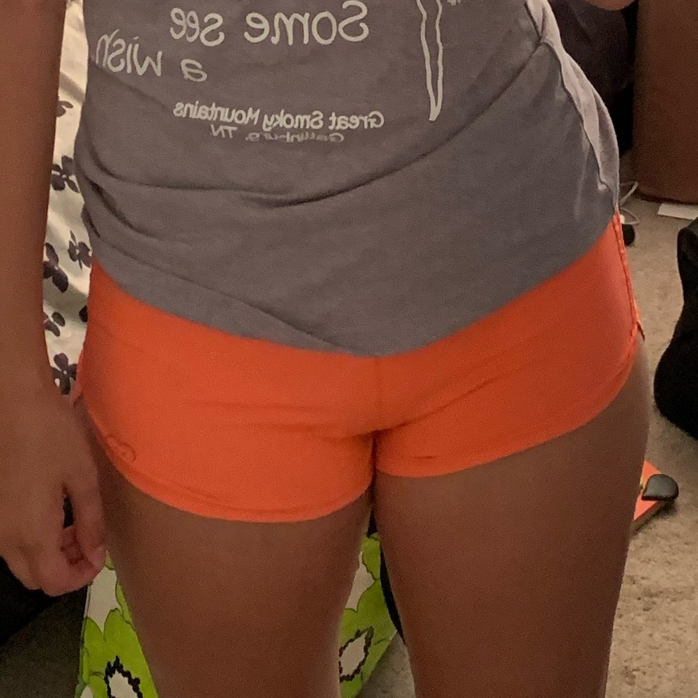 Bright orange/pink swim shorts size small